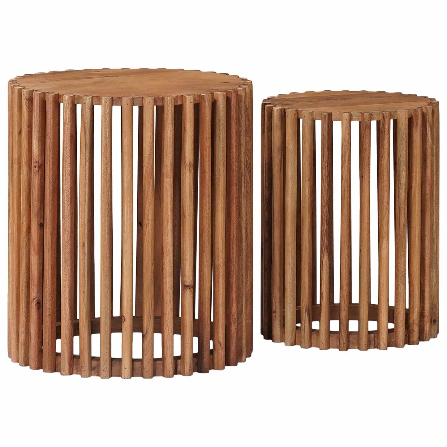 Kézműves Oldaltámasz Készlet 2 pcs Tökéletes Tömör Teak Barna
