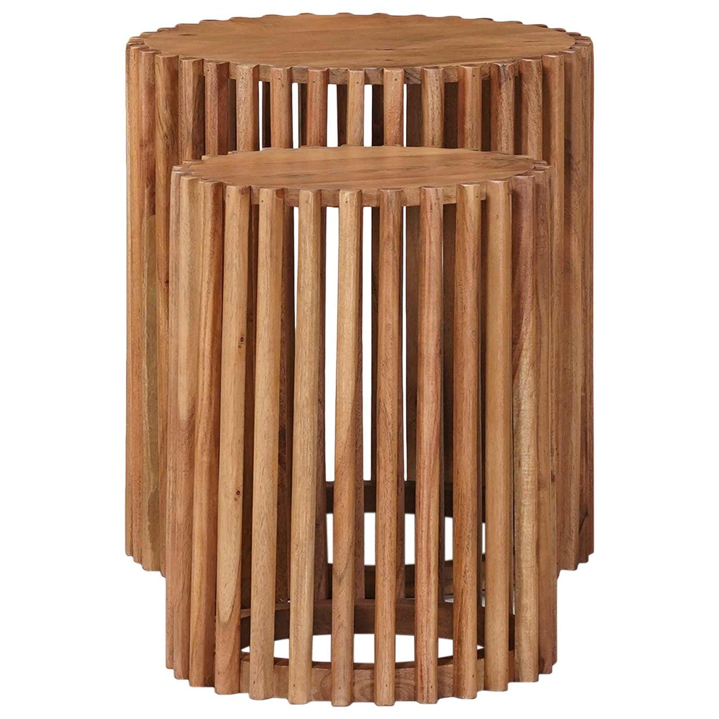 Kézműves Oldaltámasz Készlet 2 pcs Tökéletes Tömör Teak Barna