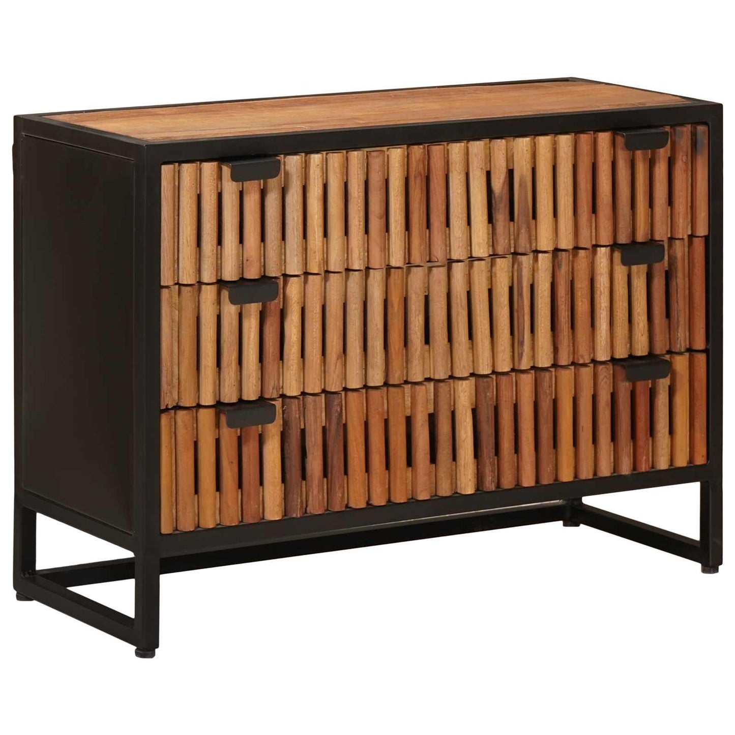 Fiókos szekrény 75 x 30 x 54 cm Tömör Mangófa és Műszaki Fa