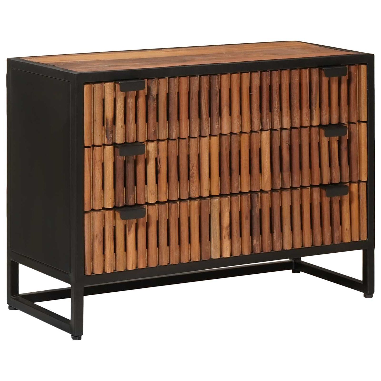 Fiókos szekrény 75 x 30 x 54 cm Tömör Mangófa és Műszaki Fa