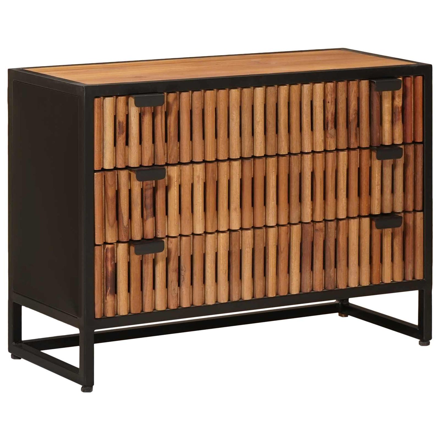 Fiókos szekrény 75 x 30 x 54 cm Tömör Mangófa és Műszaki Fa