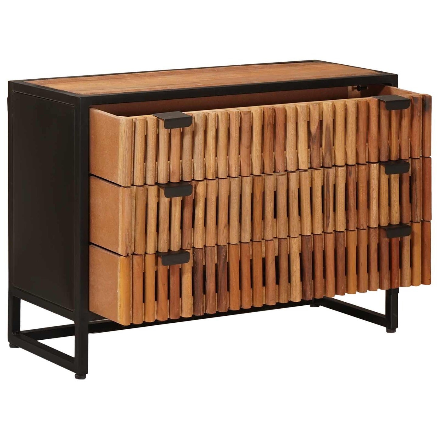 Fiókos szekrény 75 x 30 x 54 cm Tömör Mangófa és Műszaki Fa