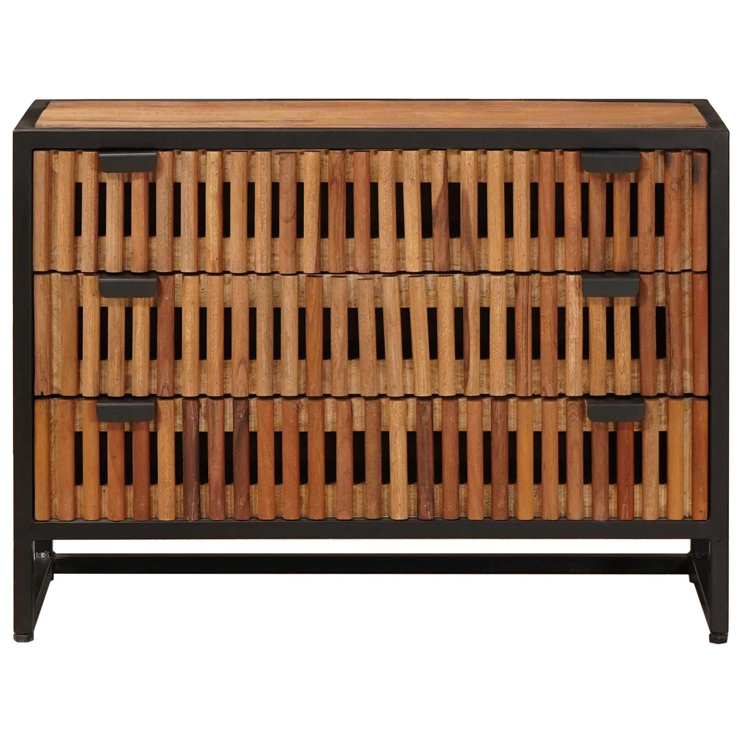 Fiókos szekrény 75 x 30 x 54 cm Tömör Mangófa és Műszaki Fa