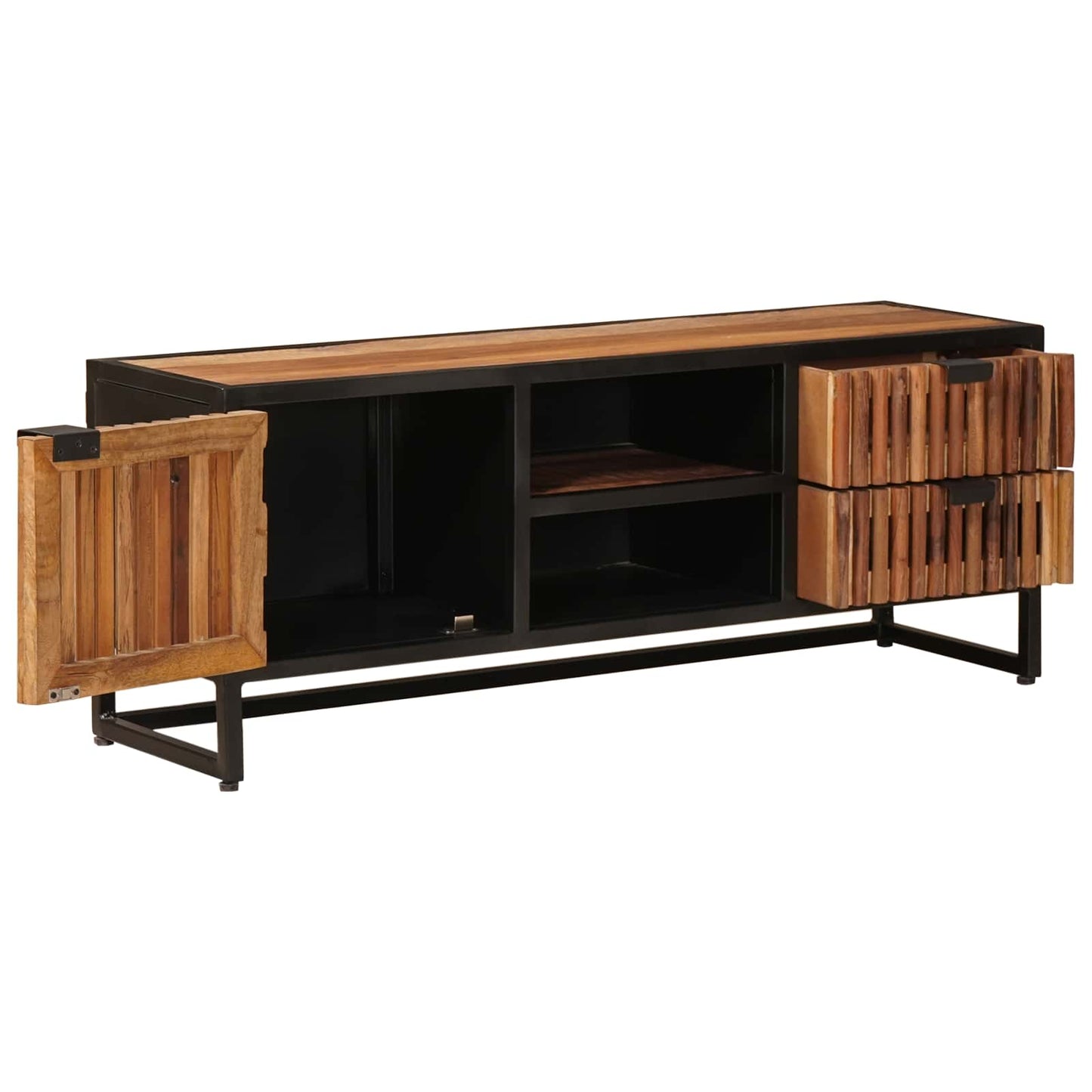TV szekrény 105 x 30 x 40 cm Tömör Mangófa és Műszaki Fa