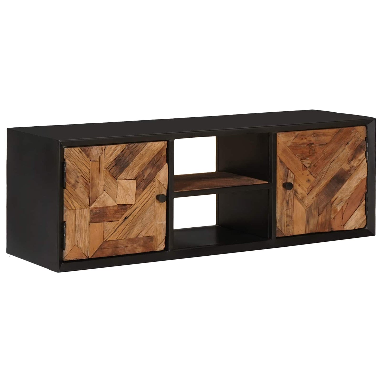 TV szekrény 105 x 30 x 35 cm Tömör Reclaim Fa és Mérnöki Fa