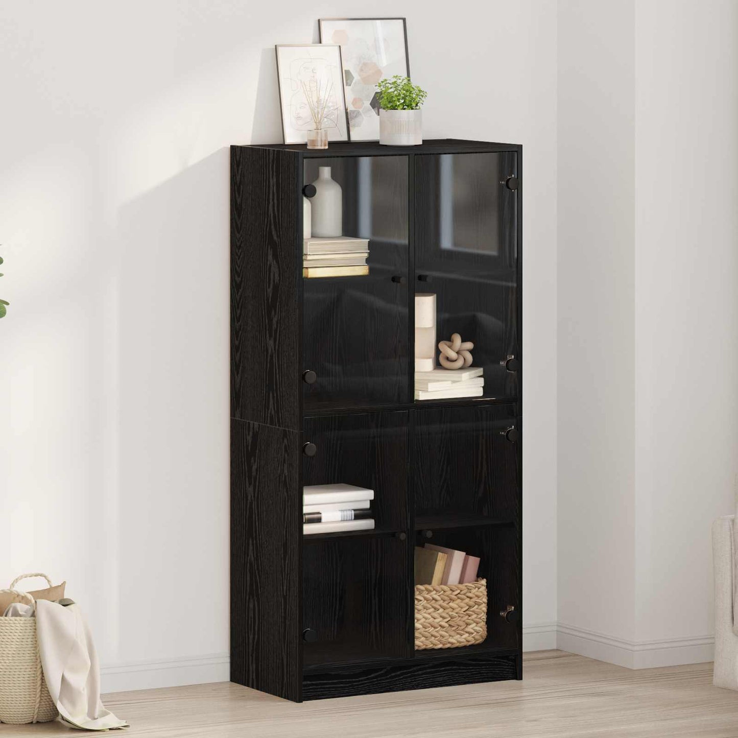 Magasfiú Fekete tölgy 68 x 37 x 142 cm Szerelt Fa