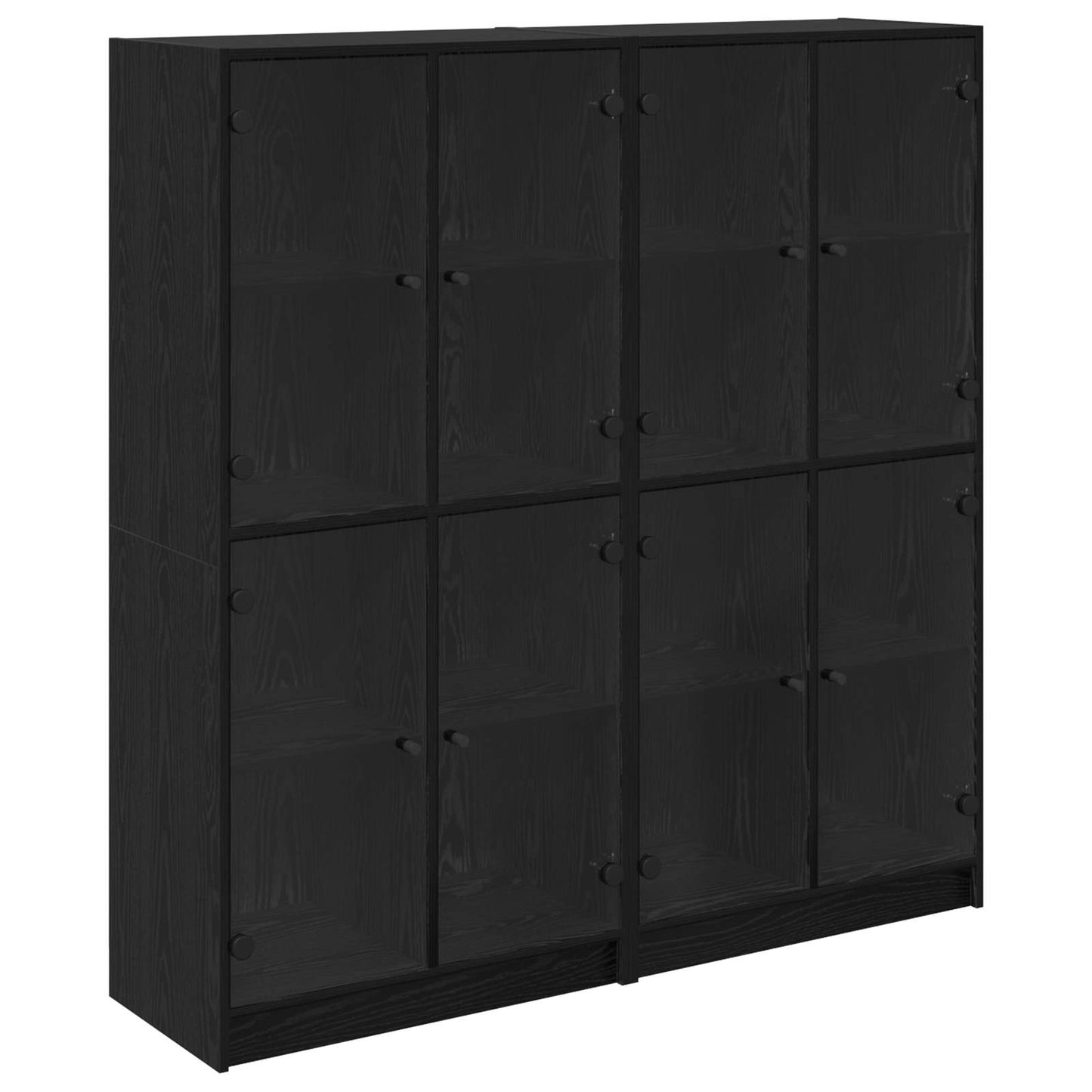 Magasfiú 2 db Fekete tölgy 68 x 37 x 142 cm Szerelt Fa