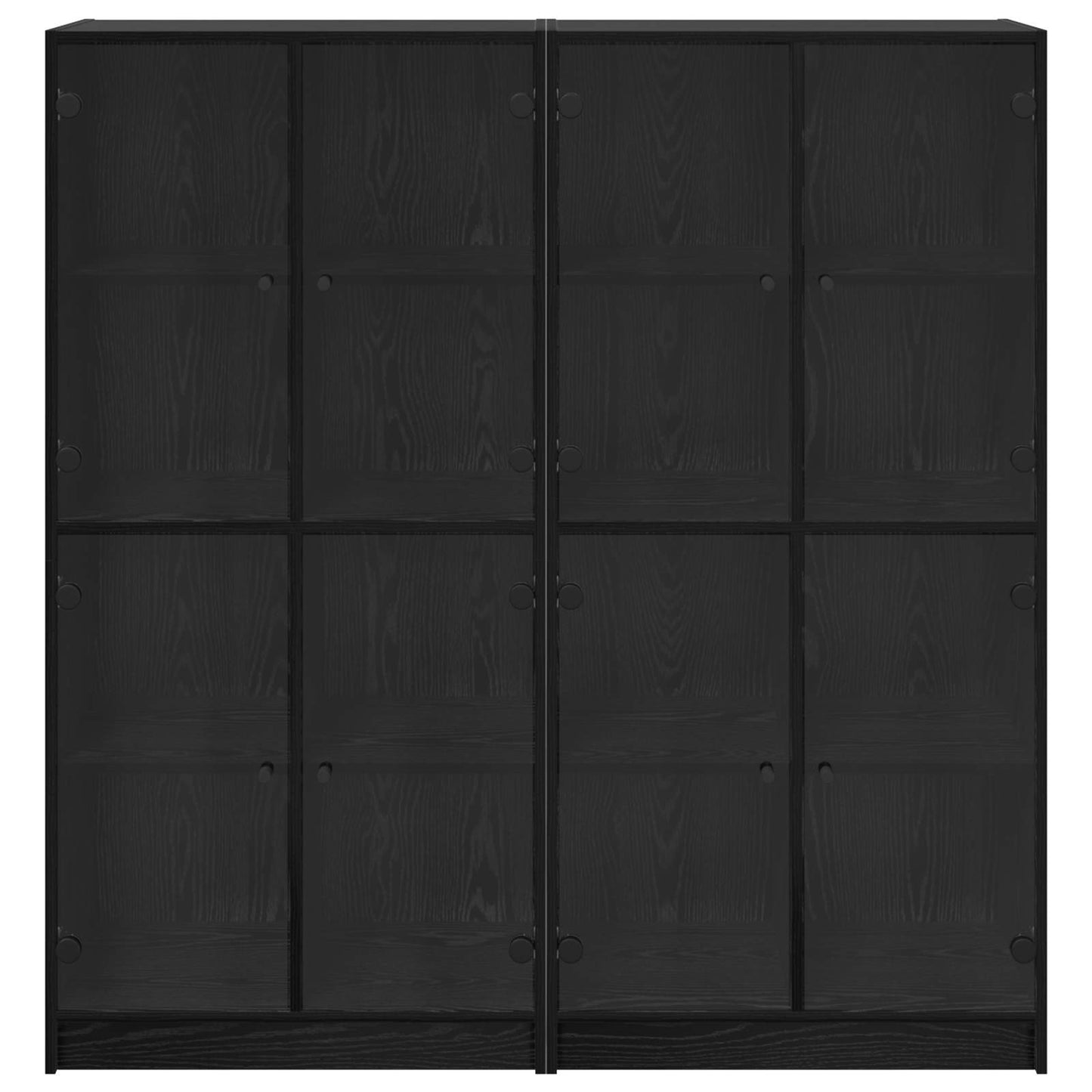 Magasfiú 2 db Fekete tölgy 68 x 37 x 142 cm Szerelt Fa
