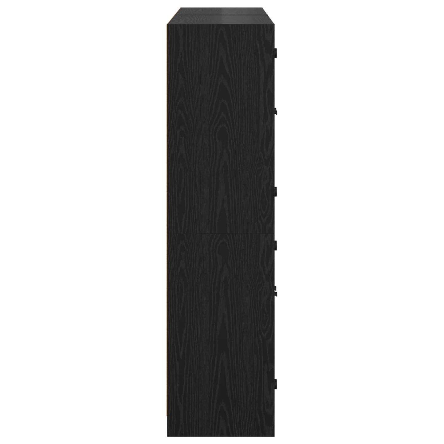 Magasfiú 2 db Fekete tölgy 68 x 37 x 142 cm Szerelt Fa