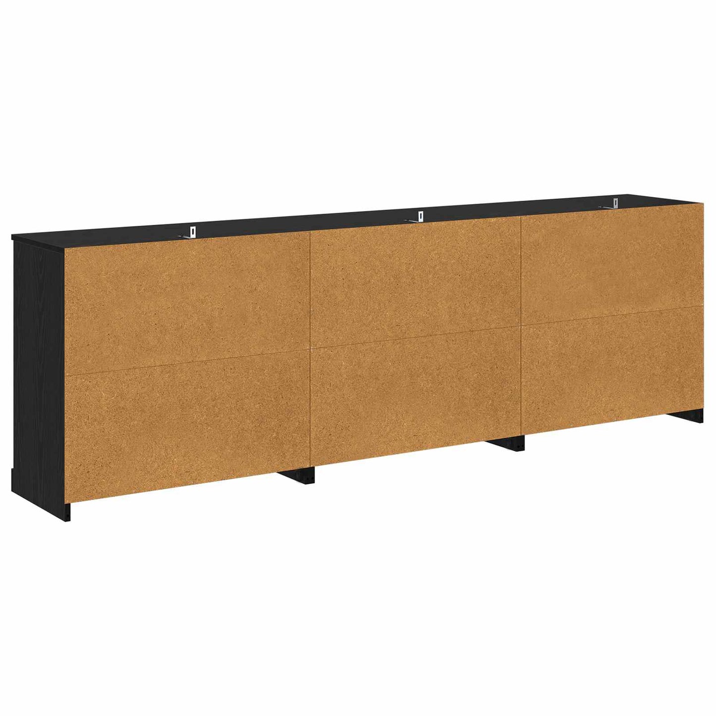 Oldalszekrények fiókkal 3 pcs Fekete Tölgy 210 x 35,5 x 67,5 cm