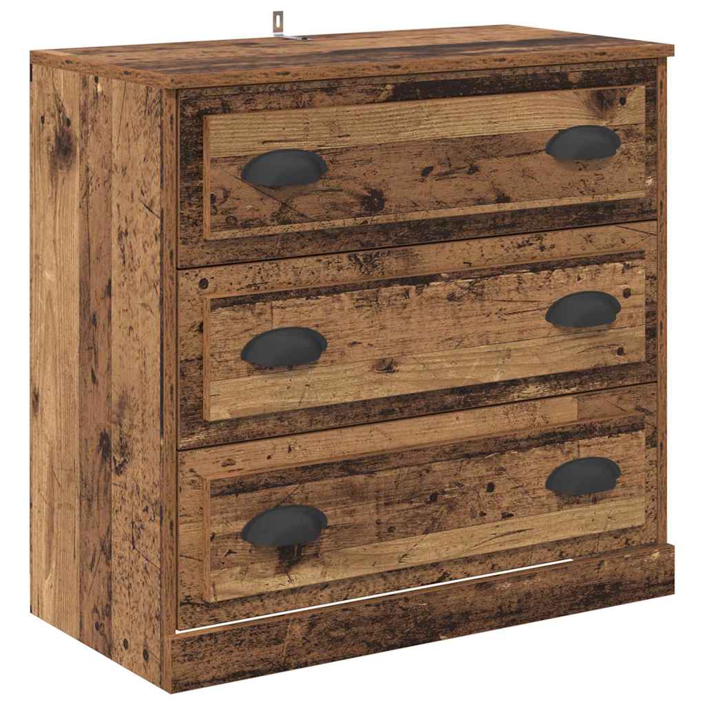 Oldalszekrények 2 pcs Öreg fa 70 x 35,5 x 67,5 cm Faanyag
