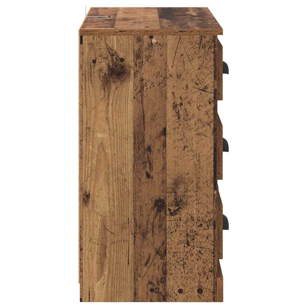 Oldalszekrények 2 pcs Öreg fa 70 x 35,5 x 67,5 cm Faanyag