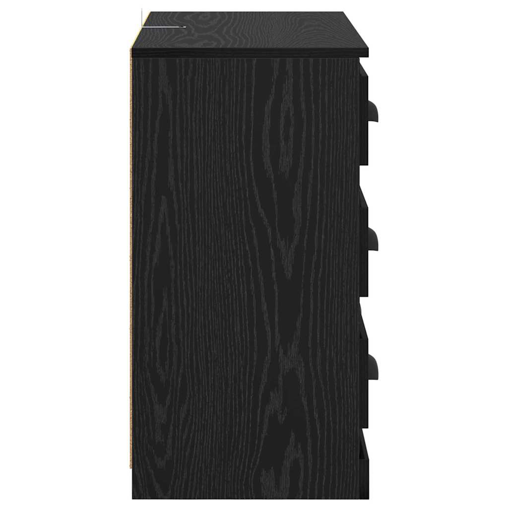 Oldalszekrények 2 pcs Fekete tölgy 70 x 35,5 x 67,5 cm Faanyag