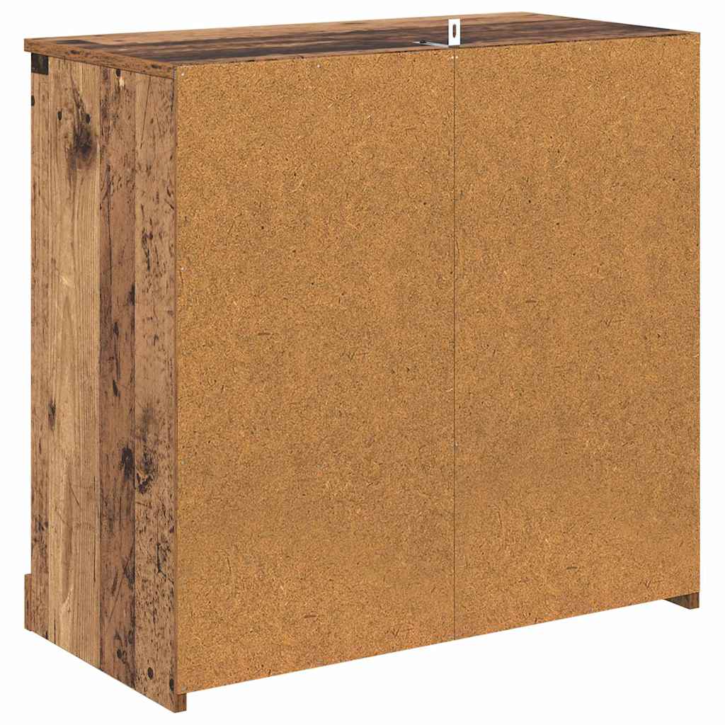 Oldalszekrények 2 db Öreg fa 70 x 35,5 x 67,5 cm Szerelt Fa