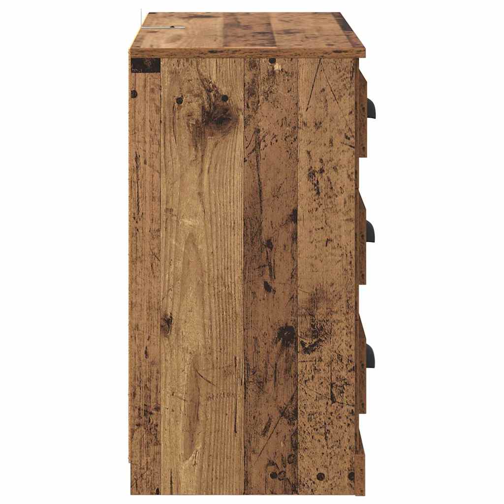 Oldalszekrények 2 db Öreg fa 70 x 35,5 x 67,5 cm Szerelt Fa