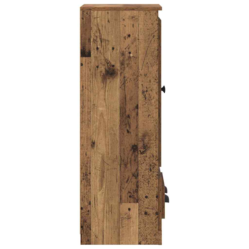Magasfiú 3 pcs Öreg fa 132 x 35,5 x 103,5 cm Szerelt Fa