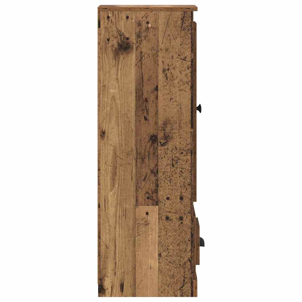 Magasfiú 3 pcs Öreg fa 132 x 35,5 x 103,5 cm Szerelt Fa
