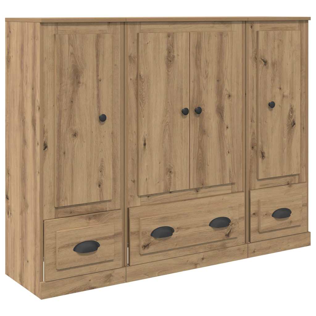 Magasfiú 3 pcs Artisan tölgy 132 x 35,5 x 103,5 cm Szerelt Fa