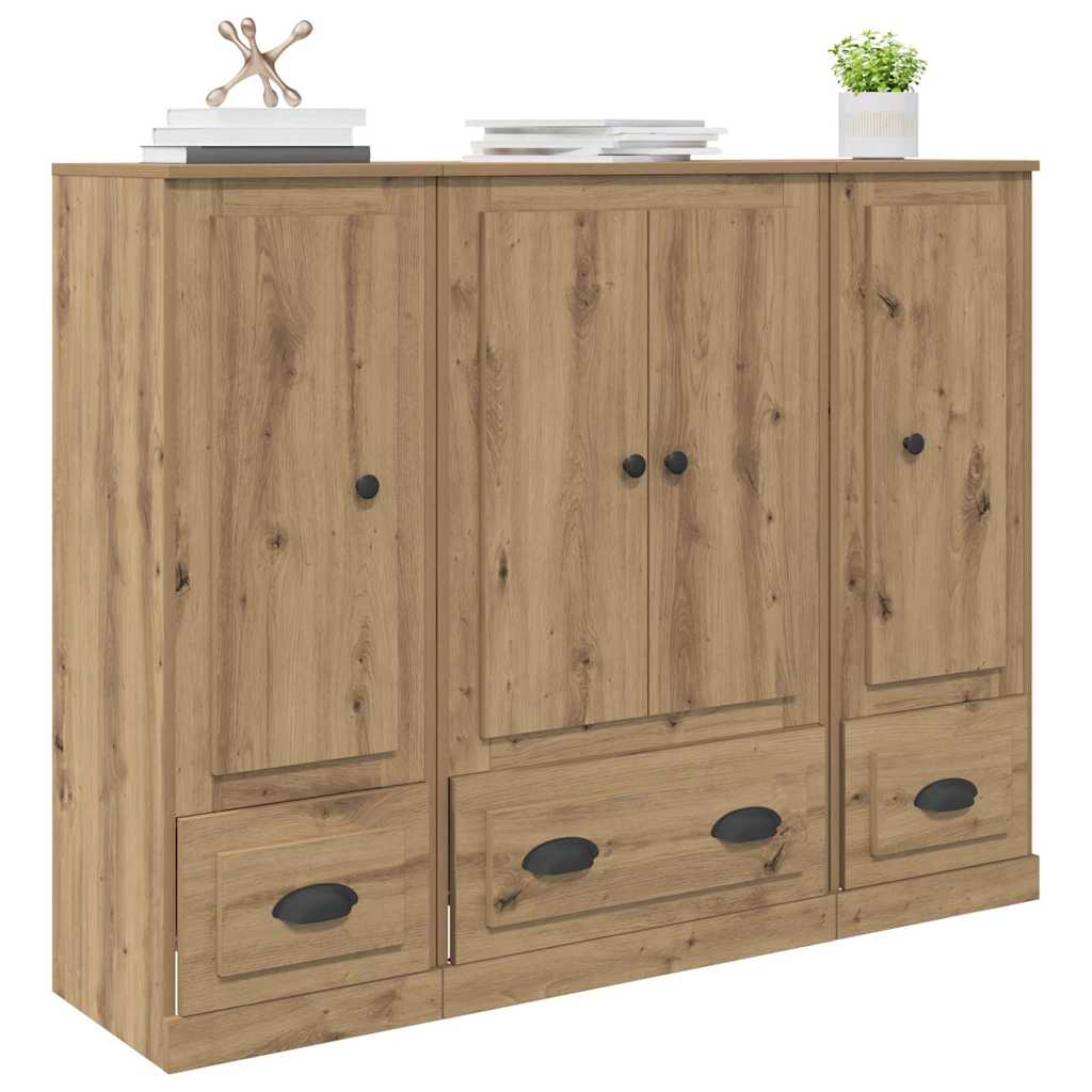 Magasfiú 3 pcs Artisan tölgy 132 x 35,5 x 103,5 cm Szerelt Fa