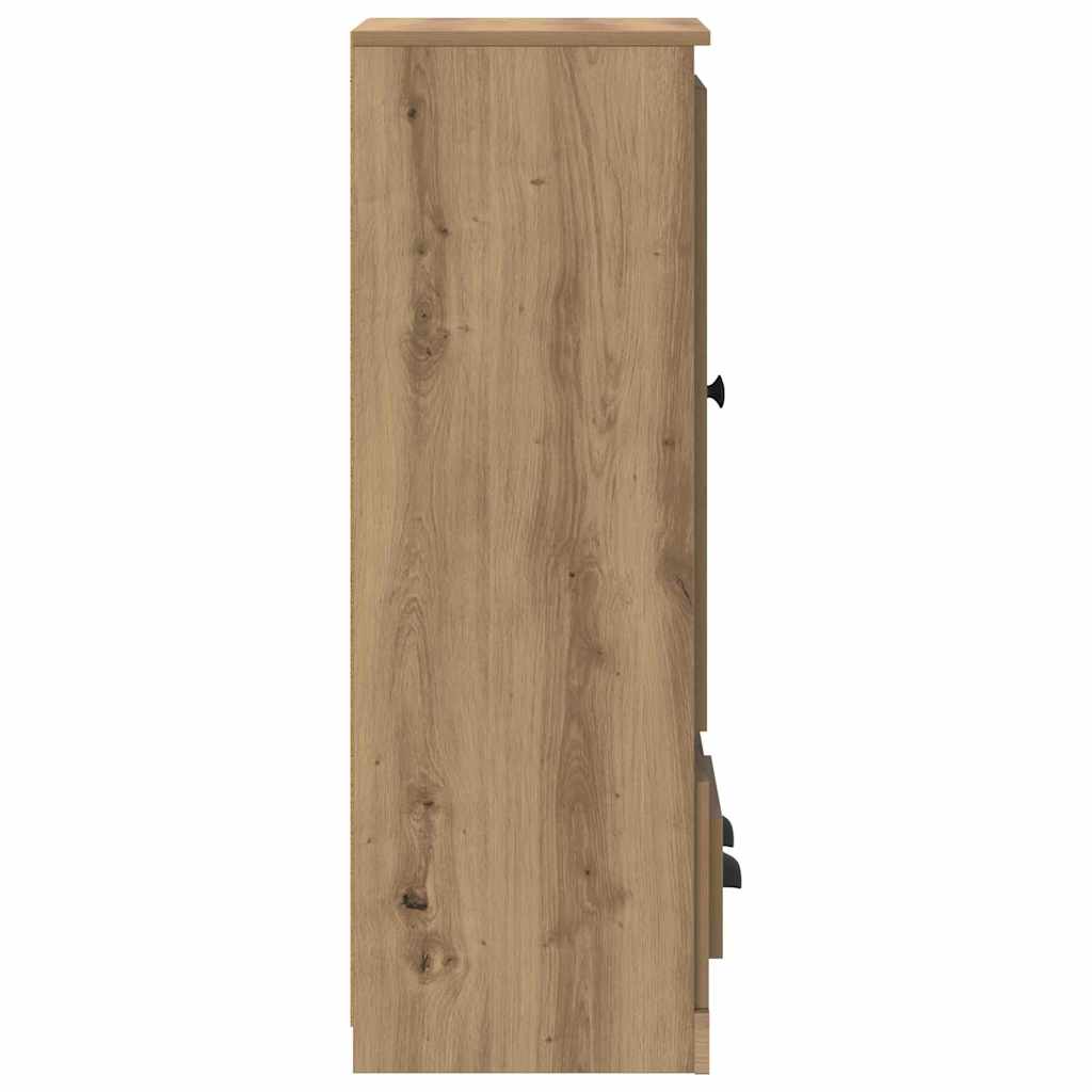 Magasfiú 3 pcs Artisan tölgy 132 x 35,5 x 103,5 cm Szerelt Fa