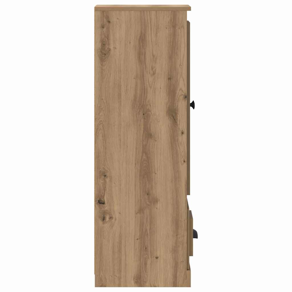 Magasfiú 3 pcs Artisan tölgy 132 x 35,5 x 103,5 cm Szerelt Fa