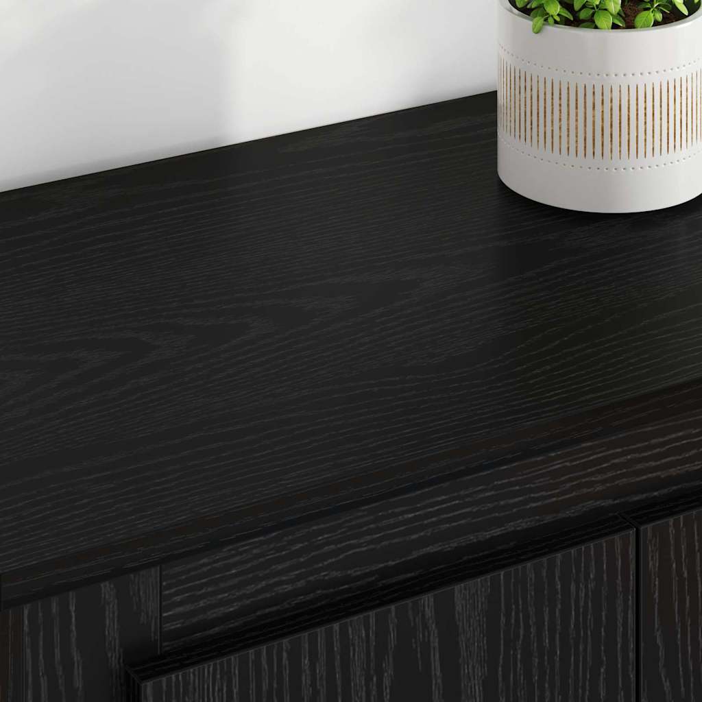 Magasfiú 3 pcs Fekete tölgy 132 x 35,5 x 103,5 cm Szerelt Fa