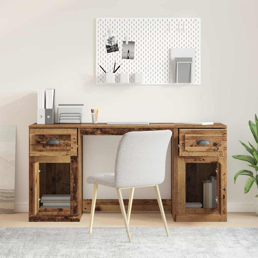 Íróasztal szekrénnyel Öreg fa Szerelt Fa 154,5 x 50 x 75 cm