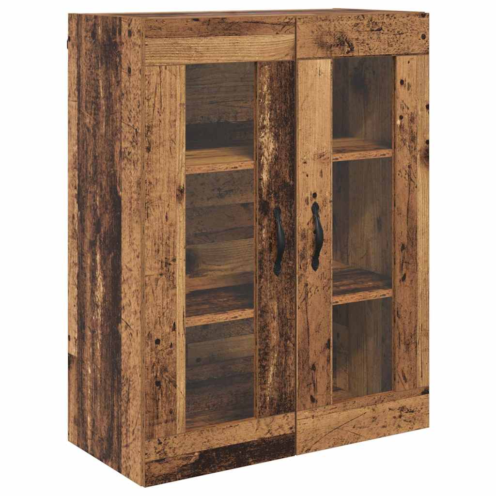 Fali Szekrények 2 pcs Öreg fa 69,5 x 34 x 90 cm Szerelt Fa