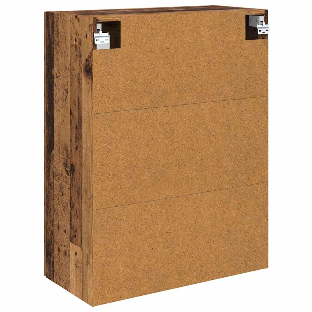 Fali Szekrények 2 pcs Öreg fa 69,5 x 34 x 90 cm Szerelt Fa