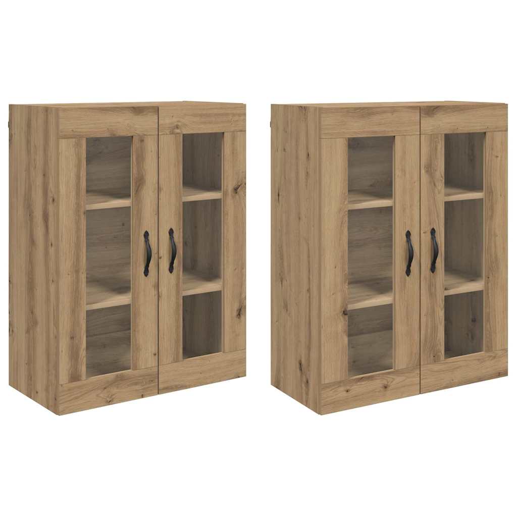 Fali Szekrények 2 db Artisan tölgy 69,5 x 34 x 90 cm Szerelt Fa