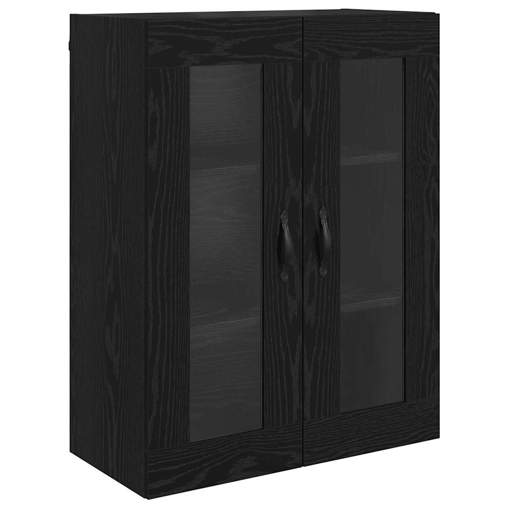 Fali Szekrények 2 pcs Fekete tölgy 69,5 x 34 x 90 cm Faanyag