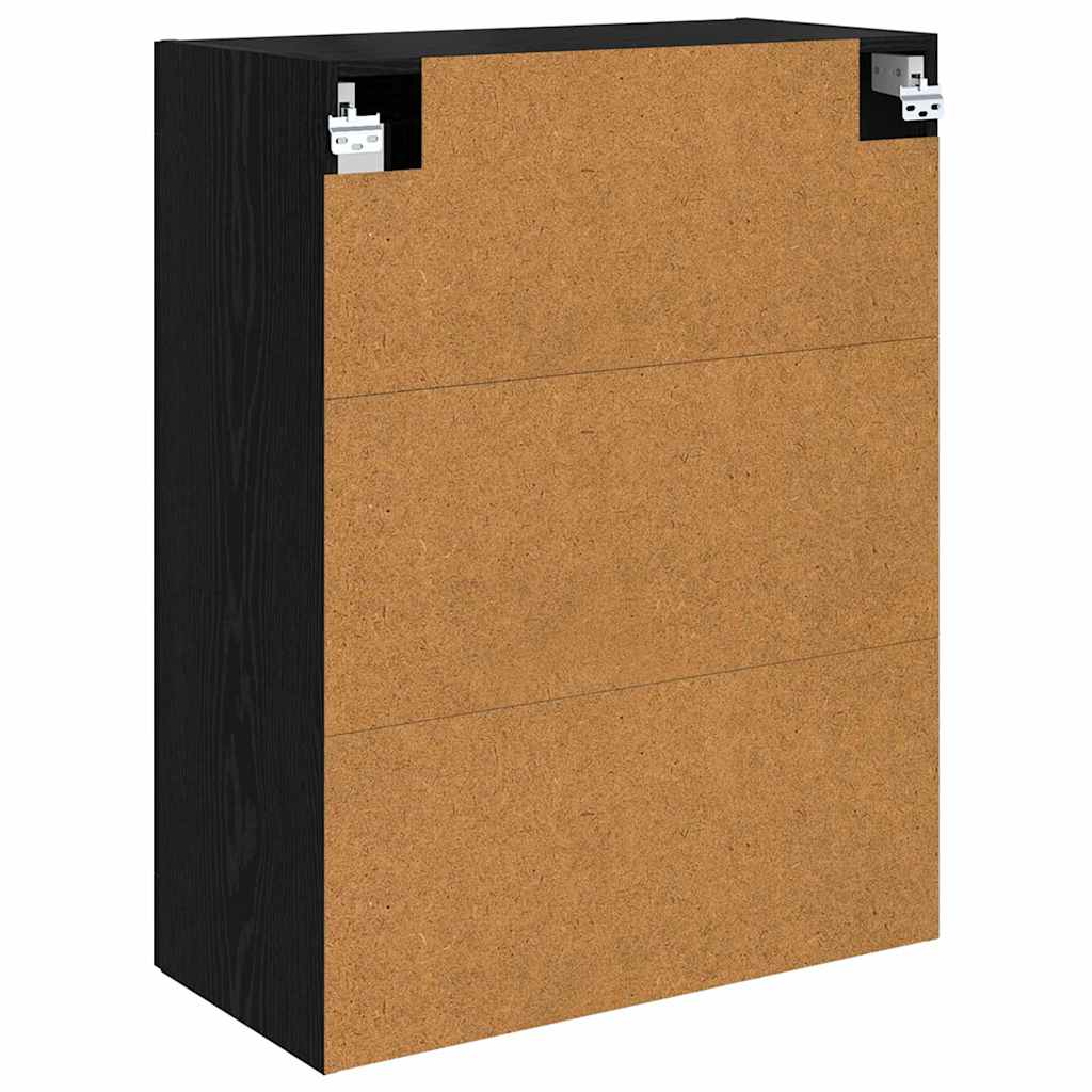 Fali Szekrények 2 pcs Fekete tölgy 69,5 x 34 x 90 cm Faanyag