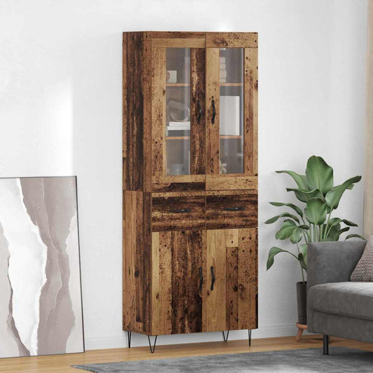Magasfiú fiókkal Öreg fa 69,5 x 34 x 90 cm Faanyag