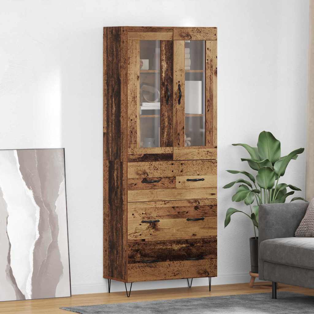 Magasfiú fiókkal Öreg fa 69,5 x 34 x 90 cm Faanyag