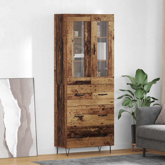 Magasfiú fiókkal Öreg fa 69,5 x 34 x 90 cm Faanyag