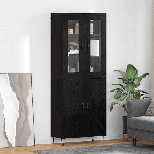 Magasfiú Fehér és Fekete Tölgy 69,5 x 34 x 180 cm Faanyag