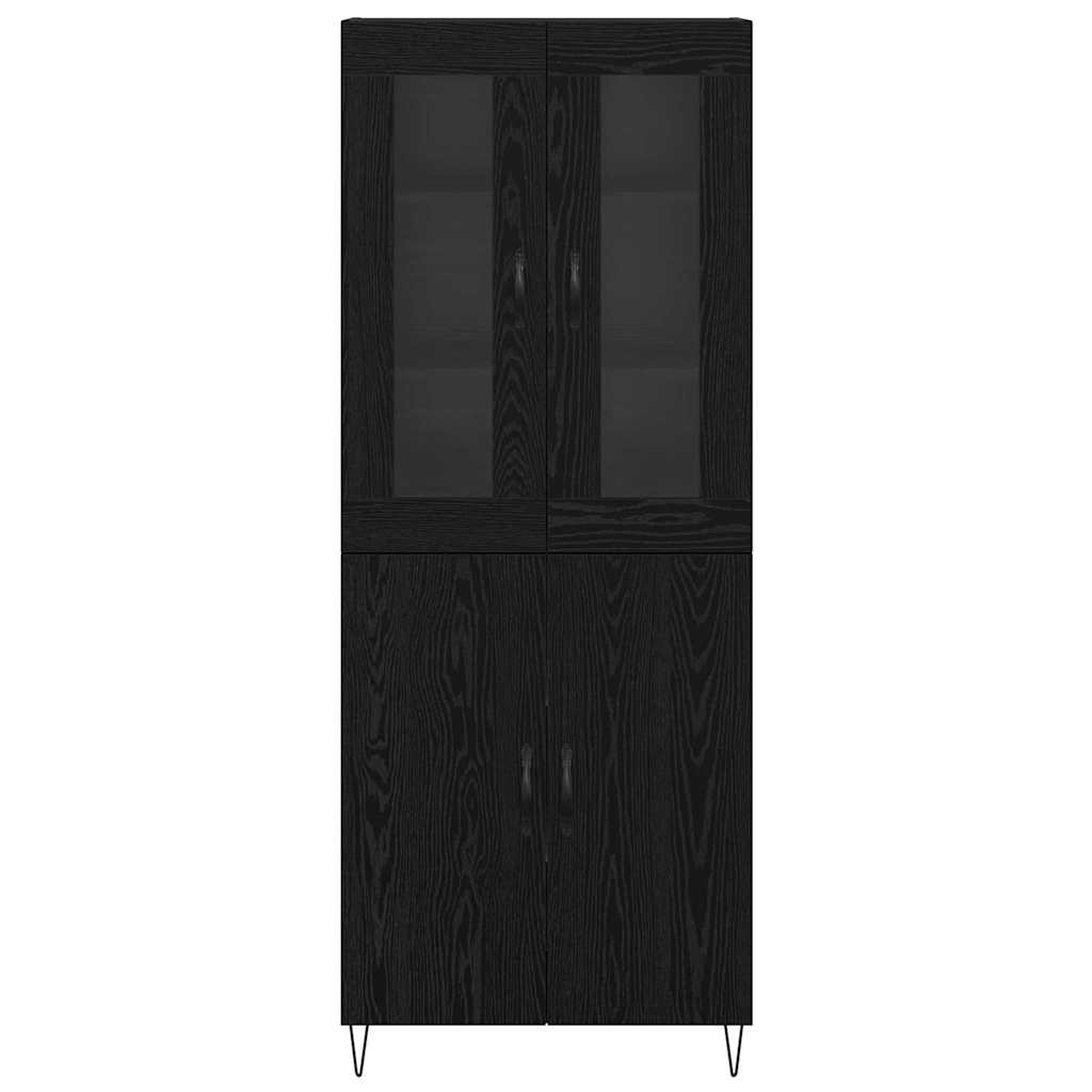 Magasfiú Fehér és Fekete Tölgy 69,5 x 34 x 180 cm Faanyag