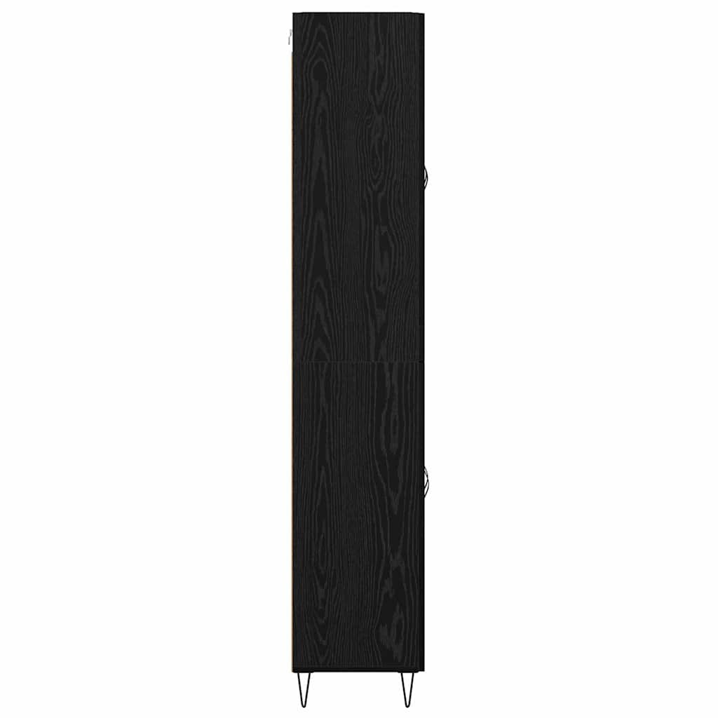 Magasfiú Fehér és Fekete Tölgy 69,5 x 34 x 180 cm Faanyag