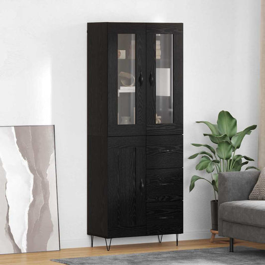Magasfiú fiókkal Fekete tölgy 69,5 x 34 x 90 cm Faanyag