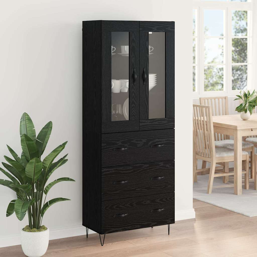 Magasfiú Fekete tölgy 69,5 x 34 x 90 cm Szerelt Fa