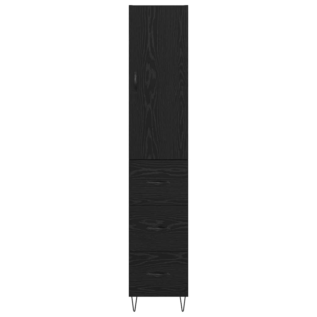 Magasfiú fiókkal Fekete tölgy 34,5 x 34 x 90 cm Faanyag
