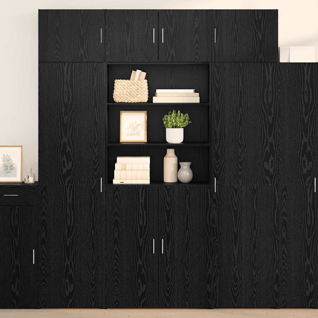 Tárolószekrény Fekete tölgy 80 x 42,5 x 225 cm Faanyag