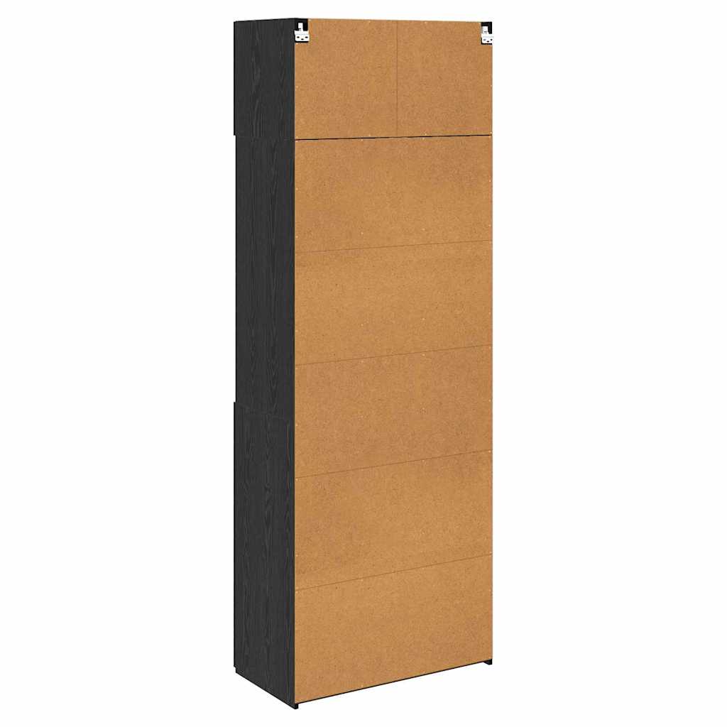 Tárolószekrény Fekete tölgy 80 x 42,5 x 225 cm Faanyag