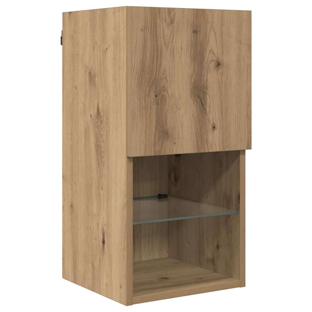 TV Fali Egységek 8 pcs Artisan tölgy Faanyag