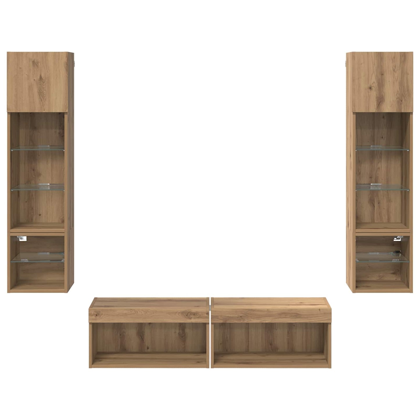 TV faliszekrény 6 pcs Artisan tölgy Faanyag