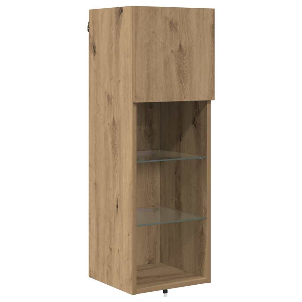 TV Fali Egységek 4 pcs Artisan tölgy Szerelt Fa