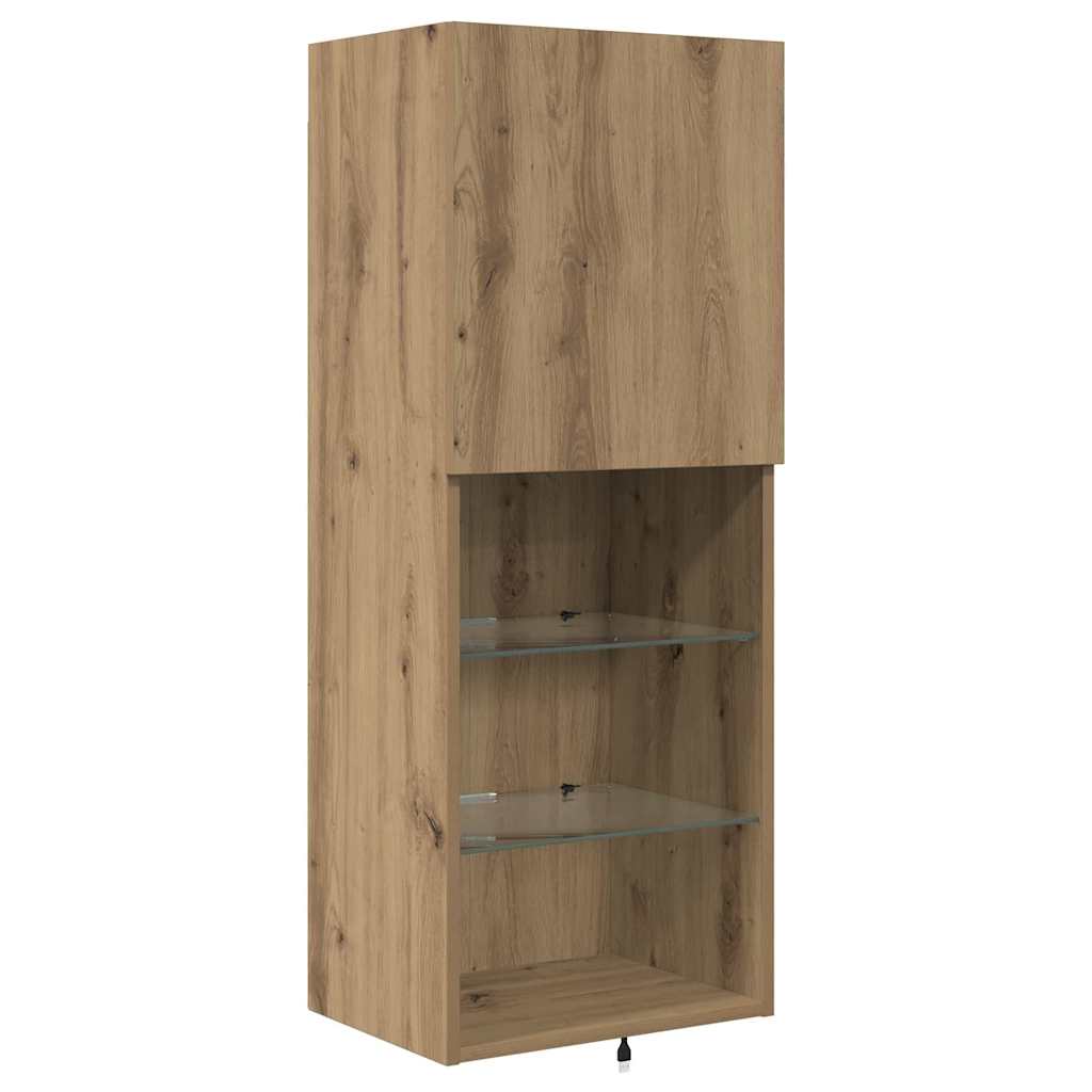 TV Fali Egységek 4 pcs Artisan tölgy Faanyag