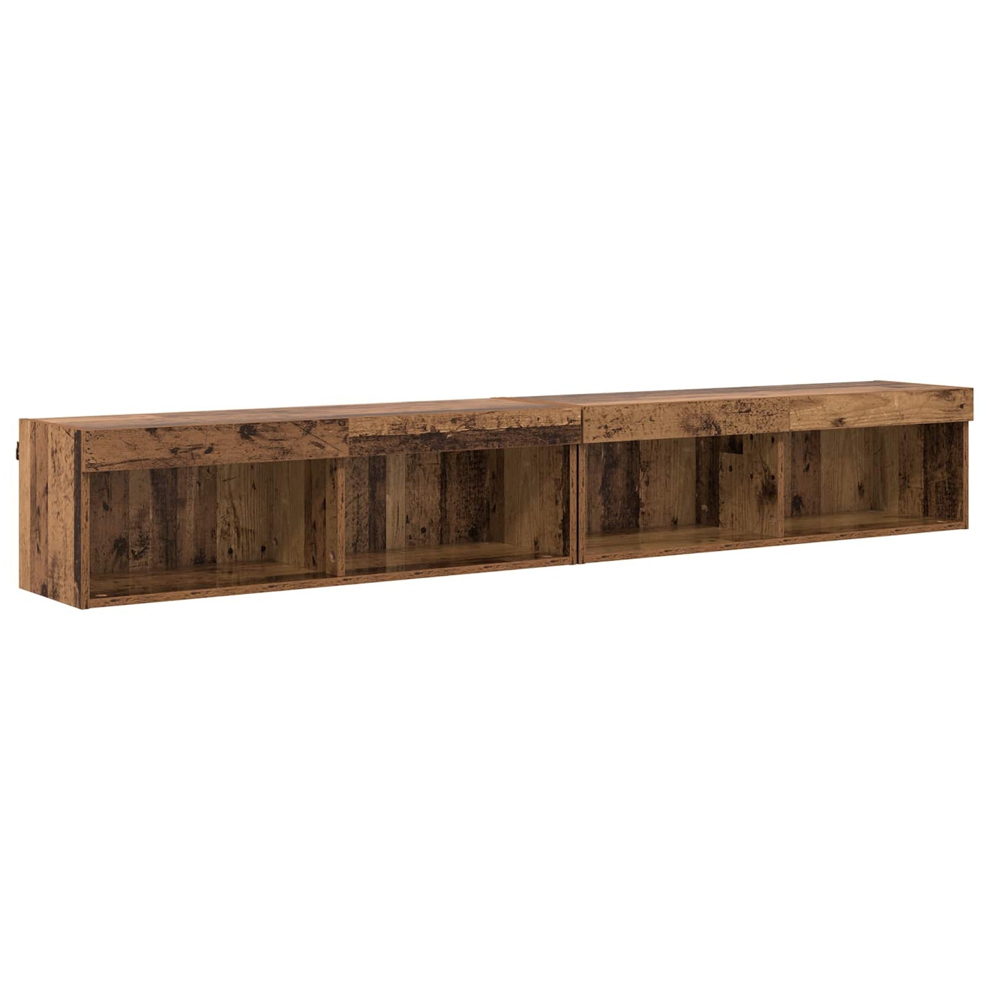 TV Fali Egységek LED-del 5 pcs Öreg fa 100 x 30 x 30 cm