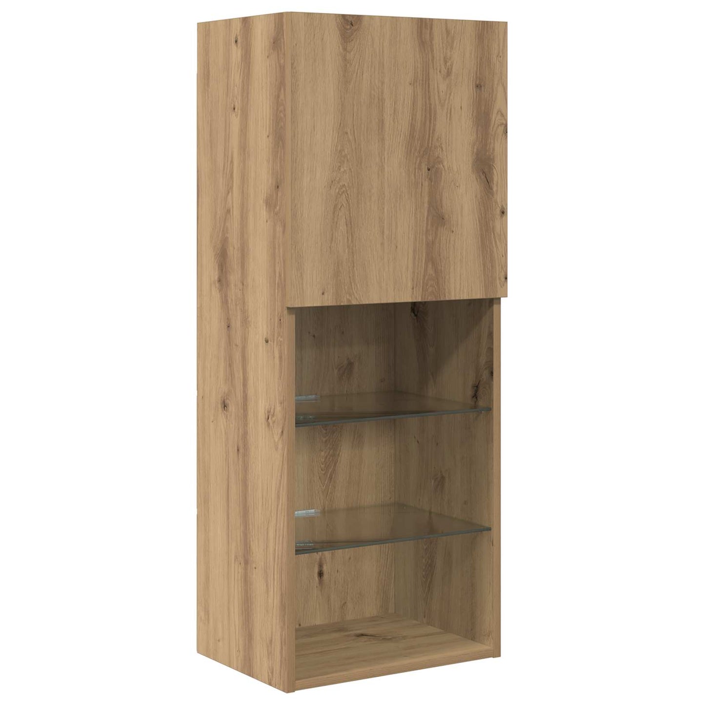 TV Fali Egységek LED-del 5 pcs Artisan tölgy Faanyag