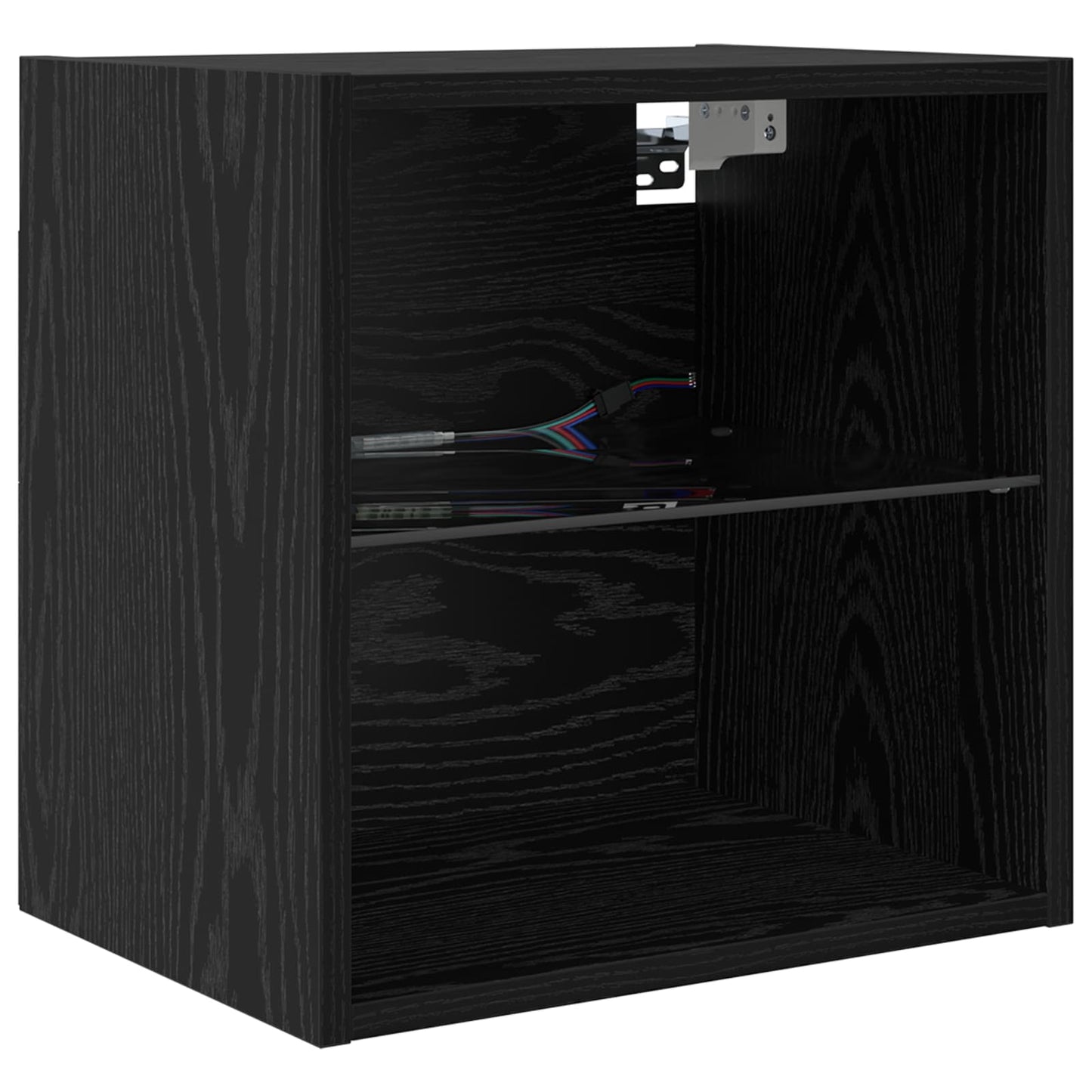 TV Fali Egységek LED-del 5 pcs Fekete tölgy 100 x 30 x 30 cm